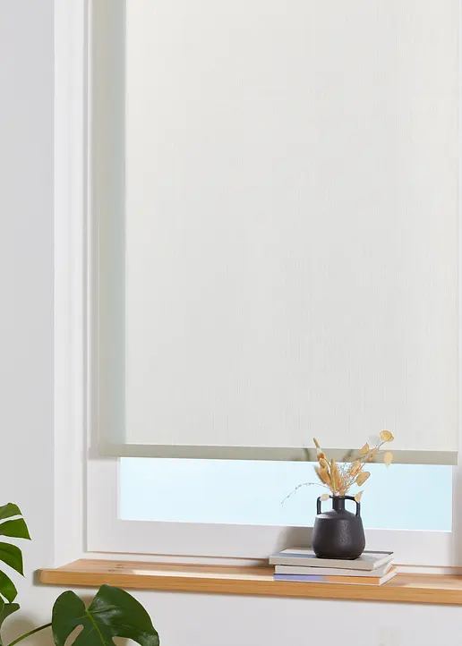 Bonprix Sichtschutzrollo In Dezenter Optik - Beige