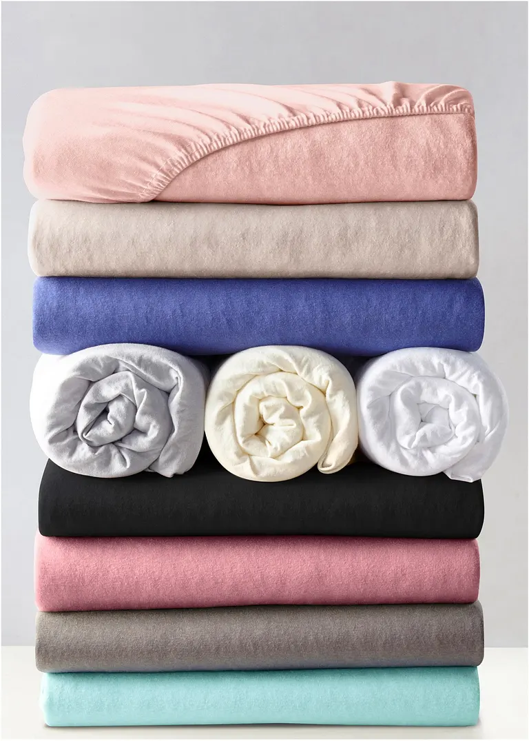 Bonprix Sitzt Perfekt: Jersey Spannbettlaken - Beere
