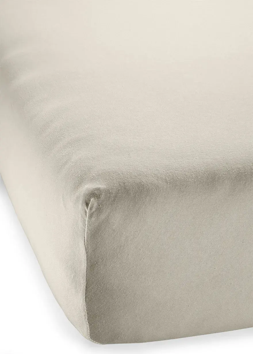 bonprix Sitzt perfekt: Jersey Spannbettlaken - beige