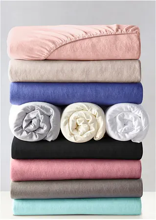 Bonprix Sitzt Perfekt: Jersey Spannbettlaken - Taupe