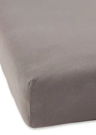 bonprix Sitzt perfekt: Jersey Spannbettlaken - taupe