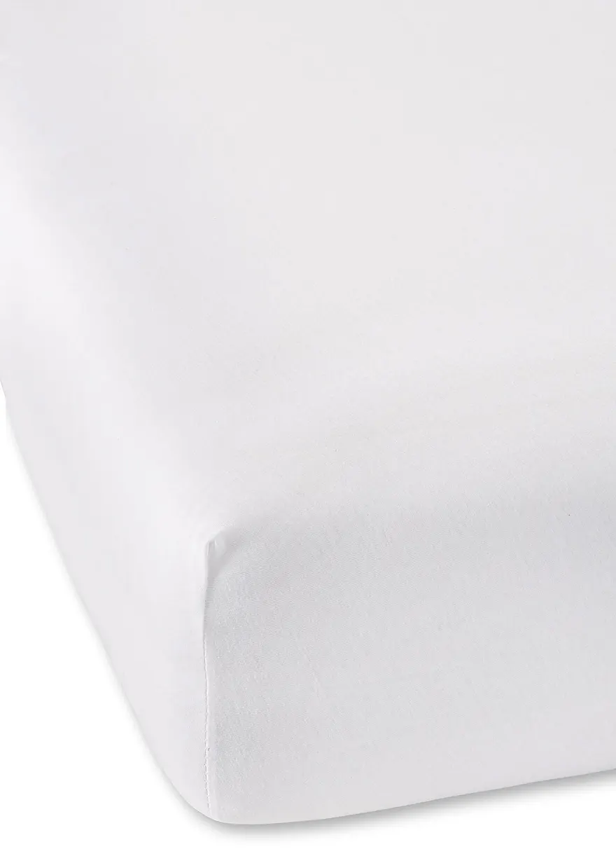 bonprix Sitzt perfekt: Jersey Spannbettlaken - weiß