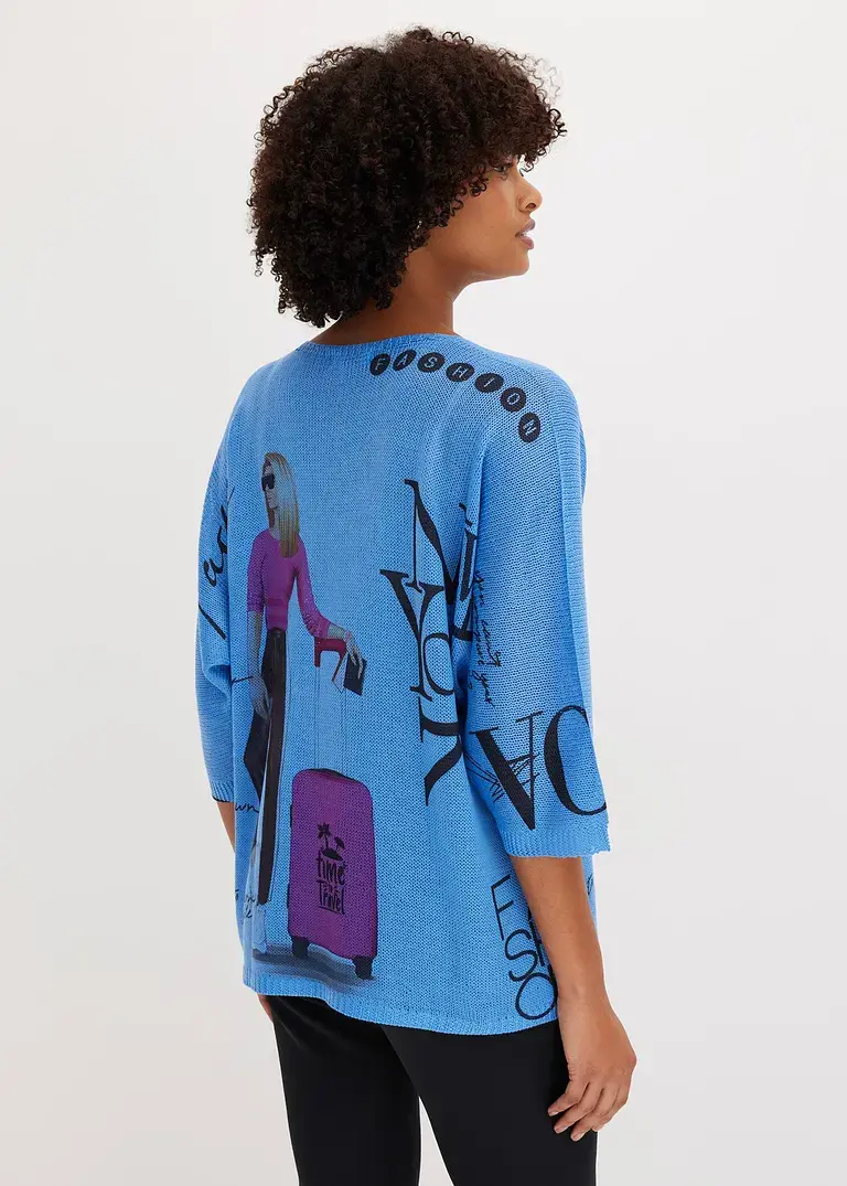 Bonprix Sommerlicher Pullover - Blau - Damen