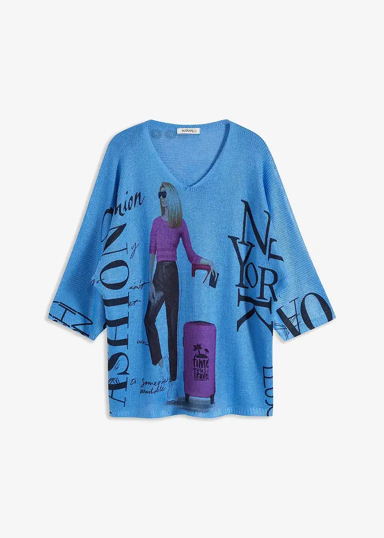 bonprix sommerlicher Pullover - blau - Damen