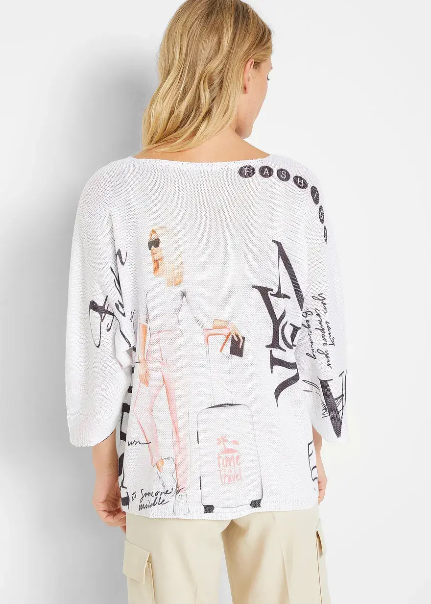 Bonprix Sommerlicher Pullover - Weiß - Damen