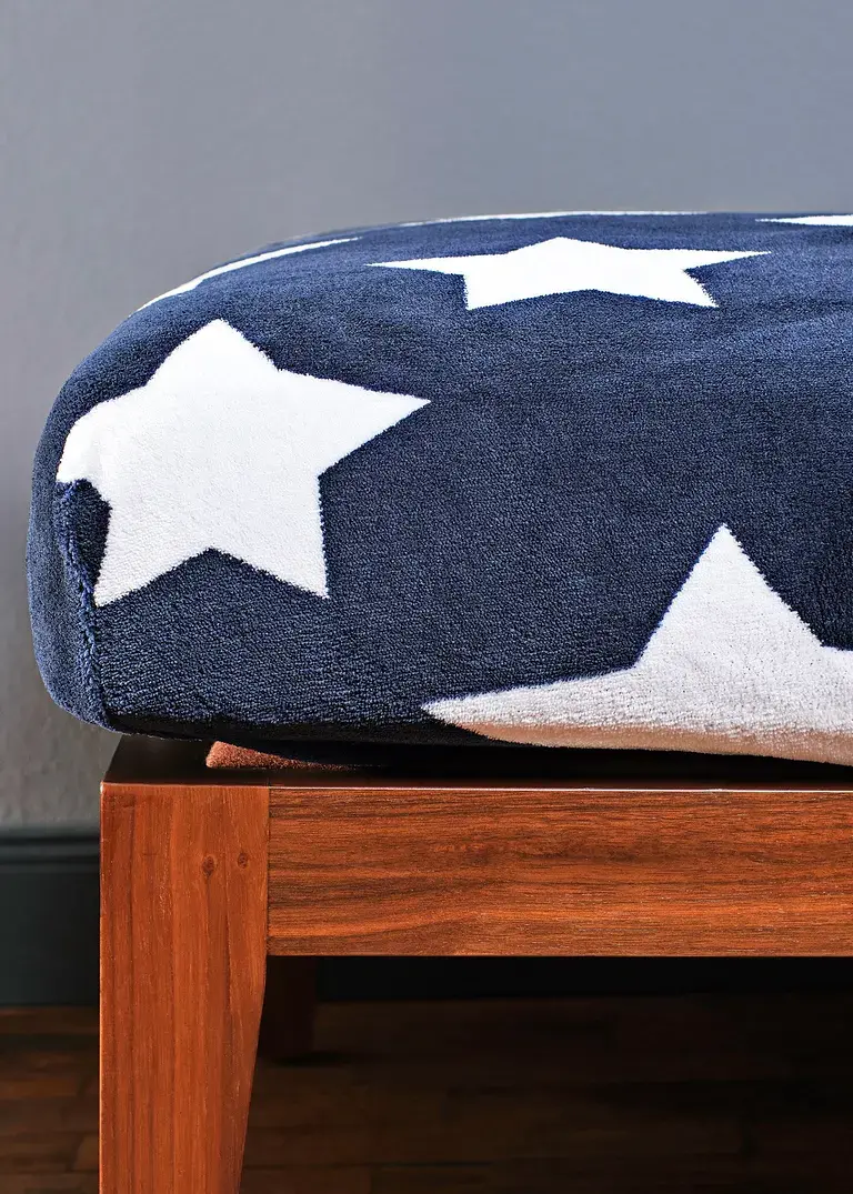 Bonprix Spannbettlaken Cashmere Touch Sterne - Blau