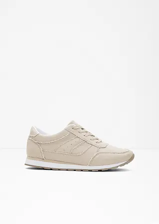 bonprix Sportiver Sneaker im Used-Look - beige - Damen