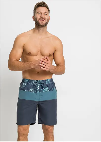 Bonprix Sportliche Badeshorts - Blau - Herren