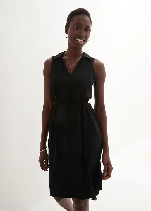 Bonprix Sportliches Shirtkleid - Schwarz - Damen