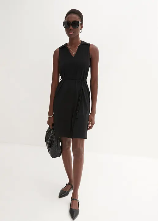 Bonprix Sportliches Shirtkleid - Schwarz - Damen
