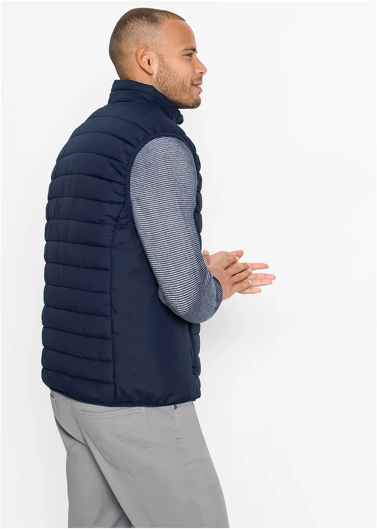 Bonprix Steppweste Mit Taschen - Blau - Herren