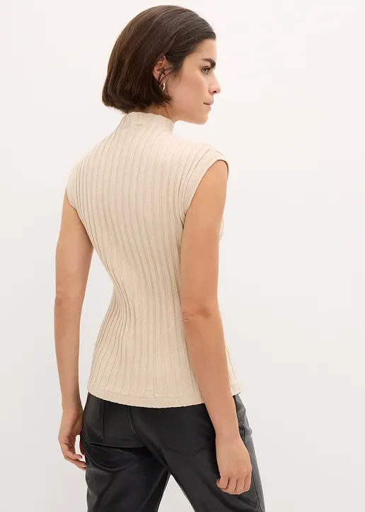 Bonprix Stillvoller Strickpullunder - Beige - Damen