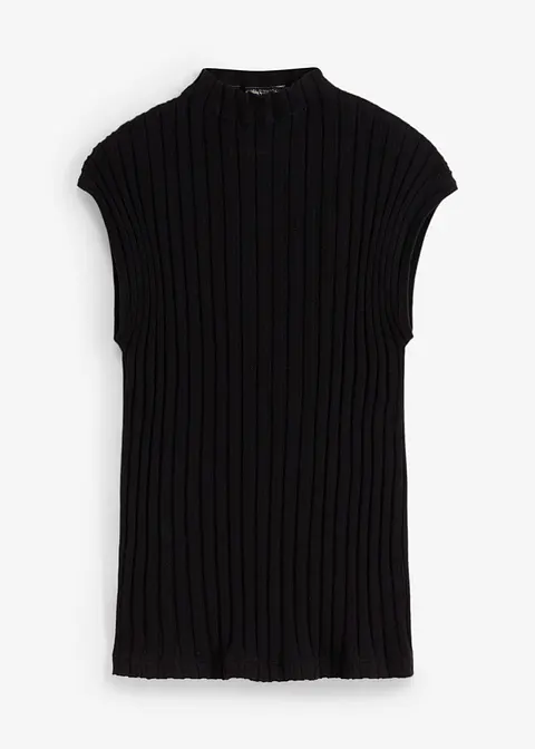 bonprix stillvoller Strickpullunder - schwarz - Damen
