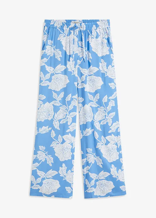 bonprix Stilvolle Hose mit Bindeband - blau - Damen