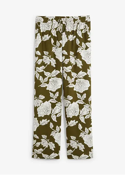 bonprix Stilvolle Hose mit Bindeband - grün - Damen