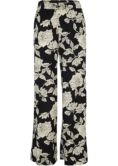 bonprix Stilvolle Hose mit Bindeband - schwarz - Damen