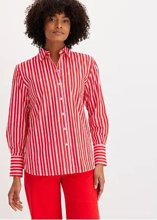 Bonprix Stilvolle Streifenbluse - Rot - Damen