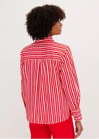 Bonprix Stilvolle Streifenbluse - Rot - Damen