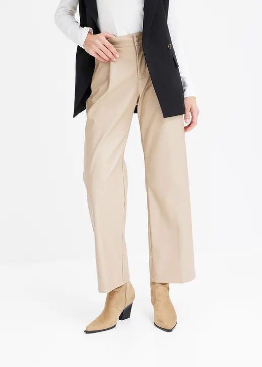 Bonprix Stylische Hose Mit Bundfalten - Braun - Damen