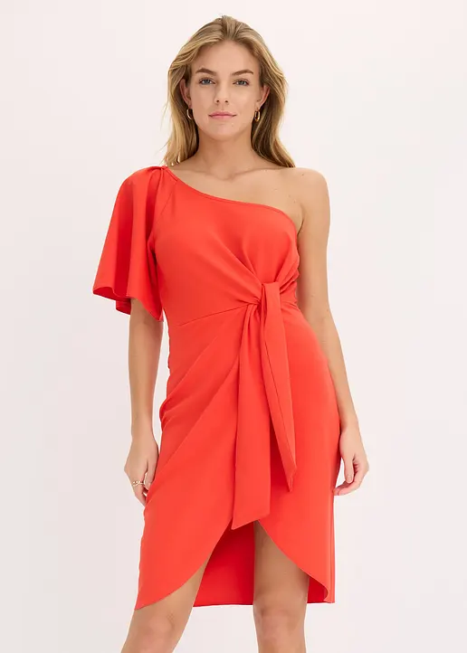 Bonprix Stylisches Kleid In Midilänge - Rot - Damen