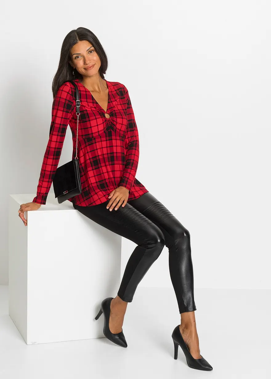 Bonprix Stylisches Shirt Mit Muster - Rot - Damen