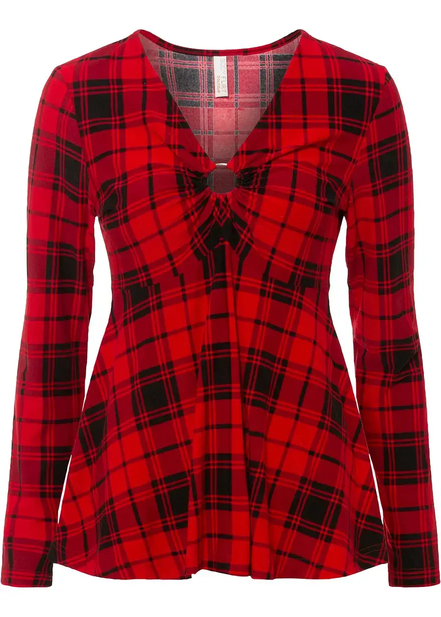 bonprix Stylisches Shirt mit Muster - rot - Damen
