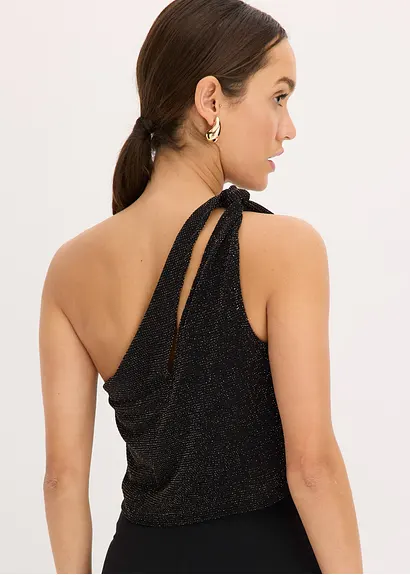 Bonprix Stylisches Top Mit Cut-Out - Schwarz - Damen