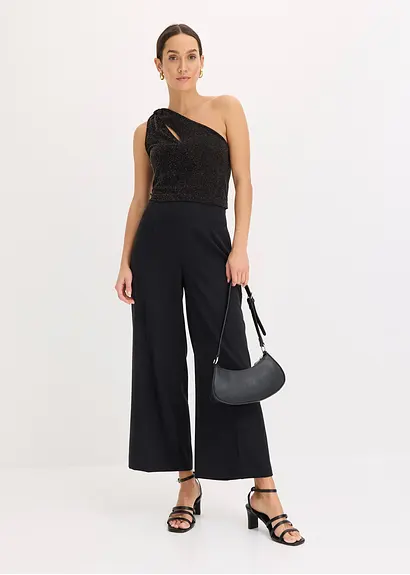 Bonprix Stylisches Top Mit Cut-Out - Schwarz - Damen