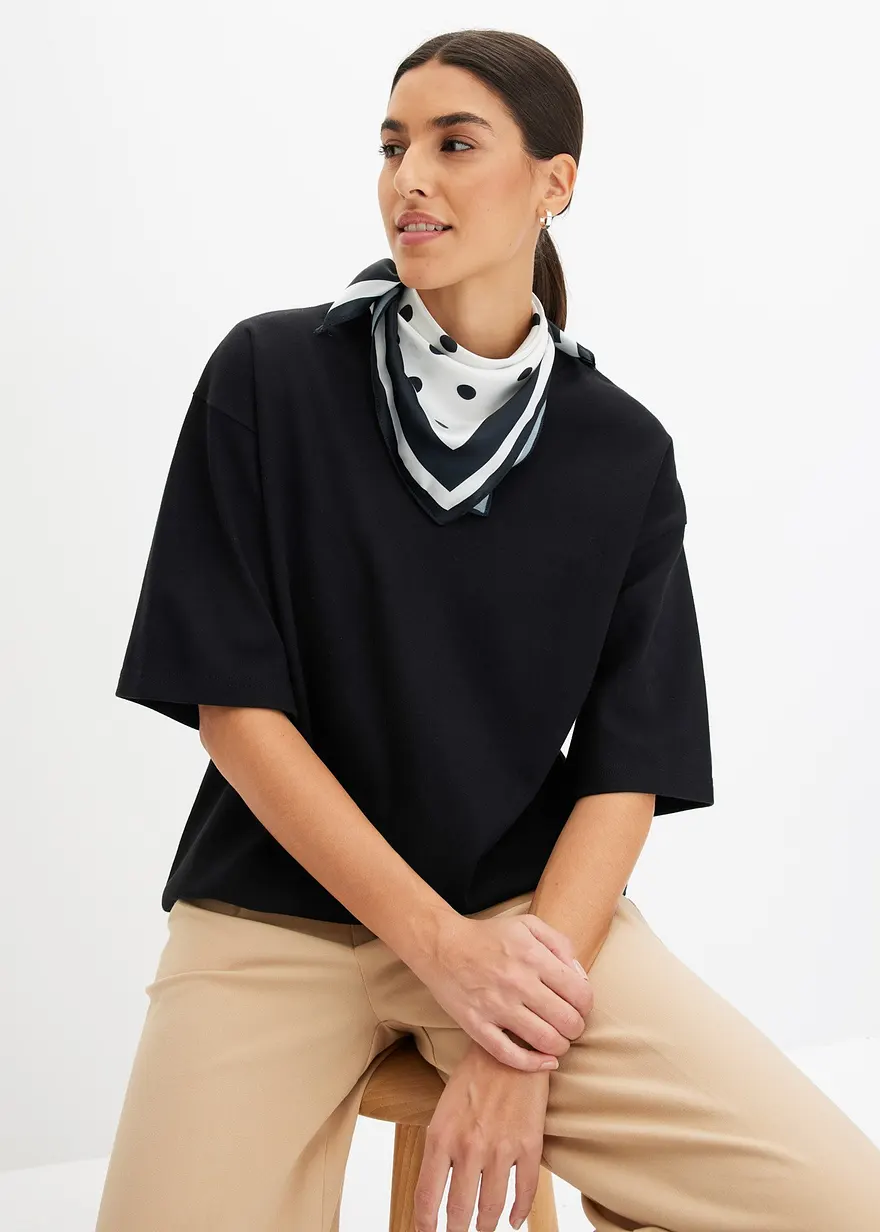 Bonprix Stylisches Tuch Mit Punkten - Weiß - Damen