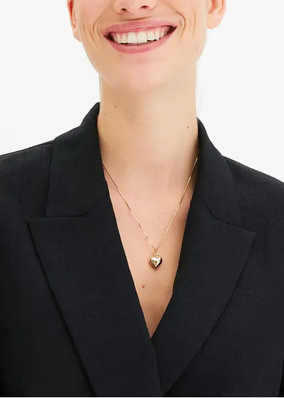 Bonprix Süße Kette Mit Herzanhänger - Gold - Damen