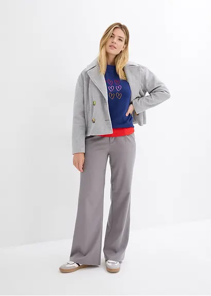 Bonprix Sweatshirt Im Bequemen Schnitt - Blau - Damen