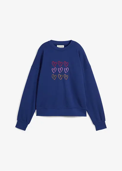 bonprix Sweatshirt im bequemen Schnitt - blau - Damen
