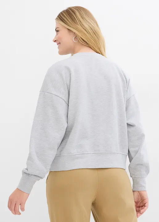 Bonprix Sweatshirt Im Bequemen Schnitt - Grau - Damen