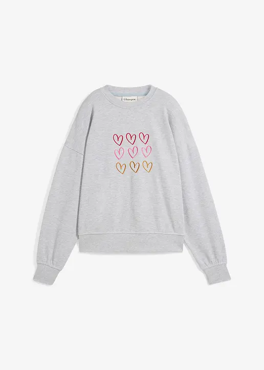 bonprix Sweatshirt im bequemen Schnitt - grau - Damen