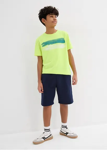 Bonprix T-Shirt Mit Abstraktem Print - Gelb - Kinder