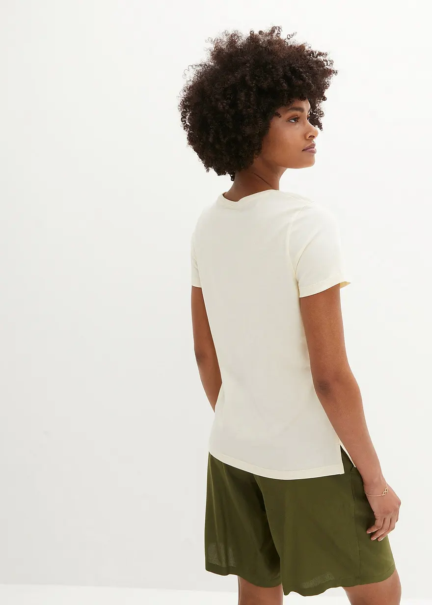 Bonprix T-Shirt Mit Maritimem Druck - Weiß - Damen