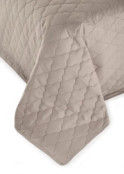 Bonprix Tagesdecke In Unifarben Mit Füllung - Taupe