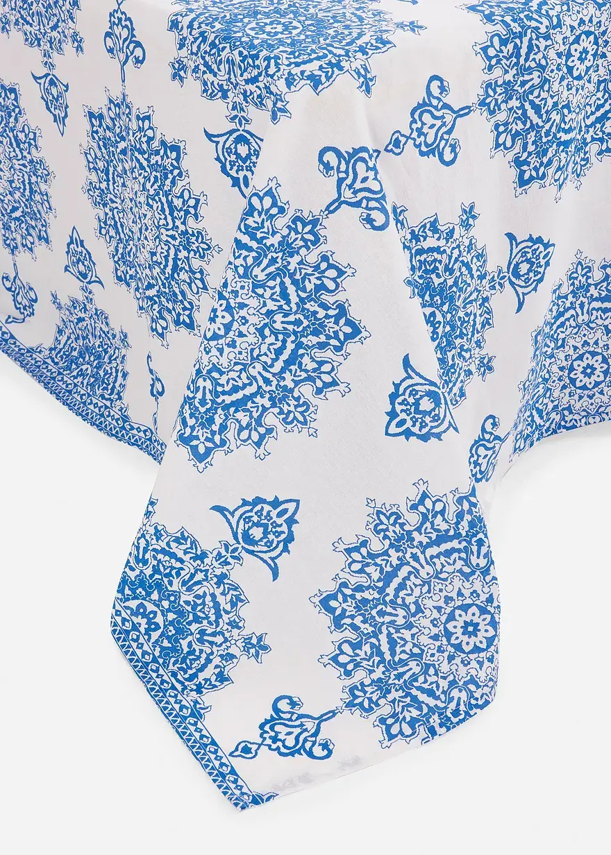 Bonprix Tagesdecke Mit Orient Ornament - Blau/weiß