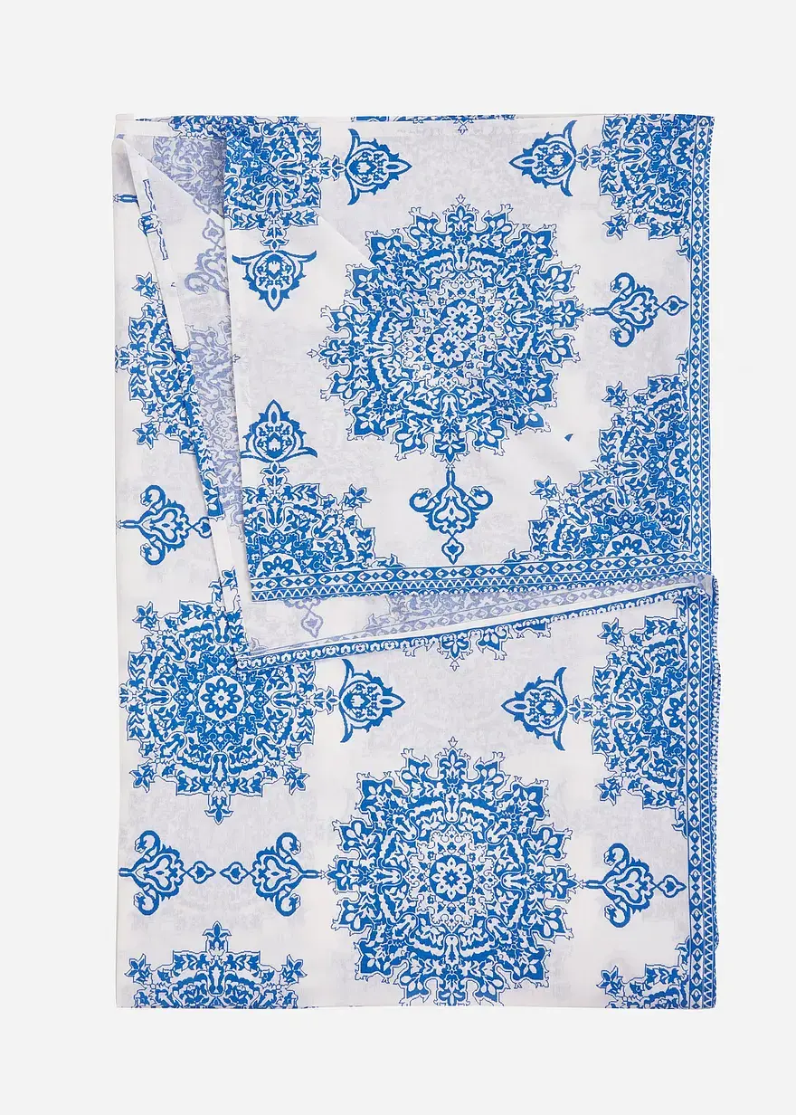 bonprix Tagesdecke mit Orient Ornament - blau/weiß