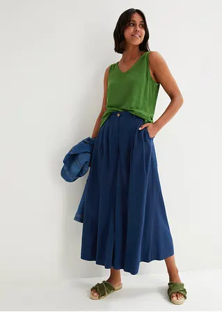 Bonprix Tanktop Aus Leinen - Grün - Damen