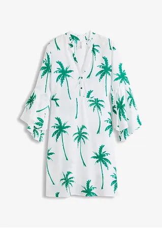 Bonprix Tolles Tunika-Kleid Mit Muster - Weiß - Damen