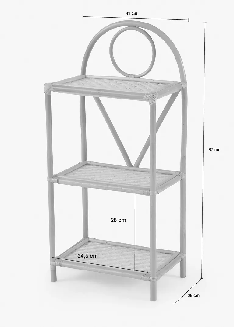 Bonprix Trend Natur: Standregal Aus Rattan - Beige