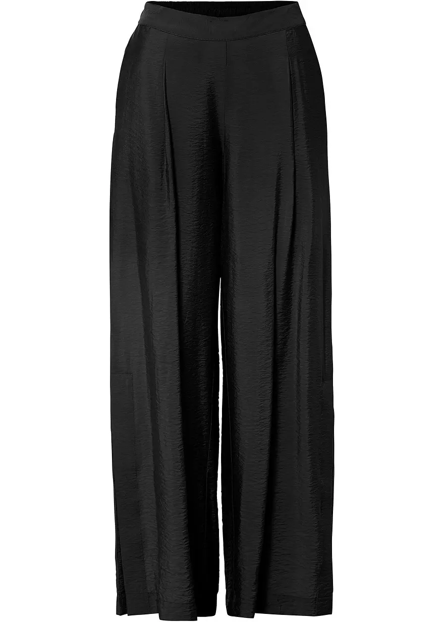 bonprix trendige Hose mit Schlitzen - schwarz - Damen