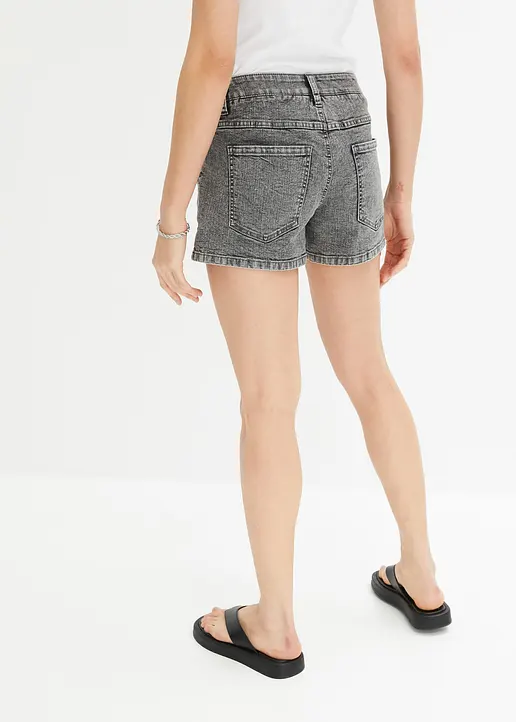 Bonprix Trendige Jeans-Shorts - Grau - Damen