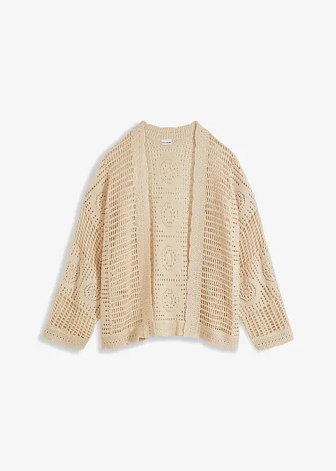 bonprix trendige Strickjacke - beige - Damen