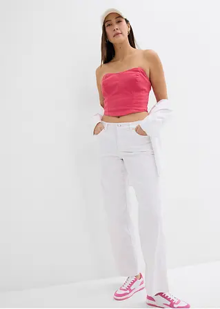 Bonprix Trendiges Korsett Blusentop - Pink - Damen