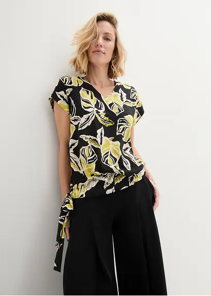 Bonprix Tunika Mit Tunnelzug - Schwarz - Damen