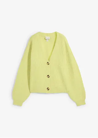 bonprix Verkürzte Strickjacke - grün - Damen