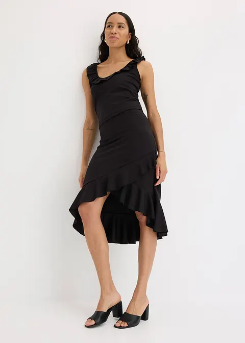 Bonprix Verspielter Rock Mit Volants - Schwarz - Damen