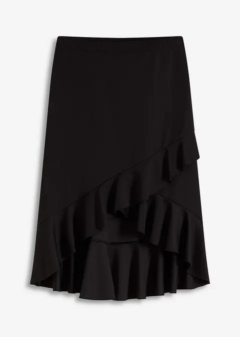bonprix Verspielter Rock mit Volants - schwarz - Damen